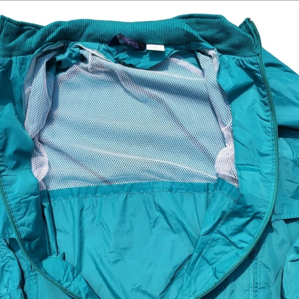 Vintage Teal Woolrich Windbreaker Men's Jacket Size Large